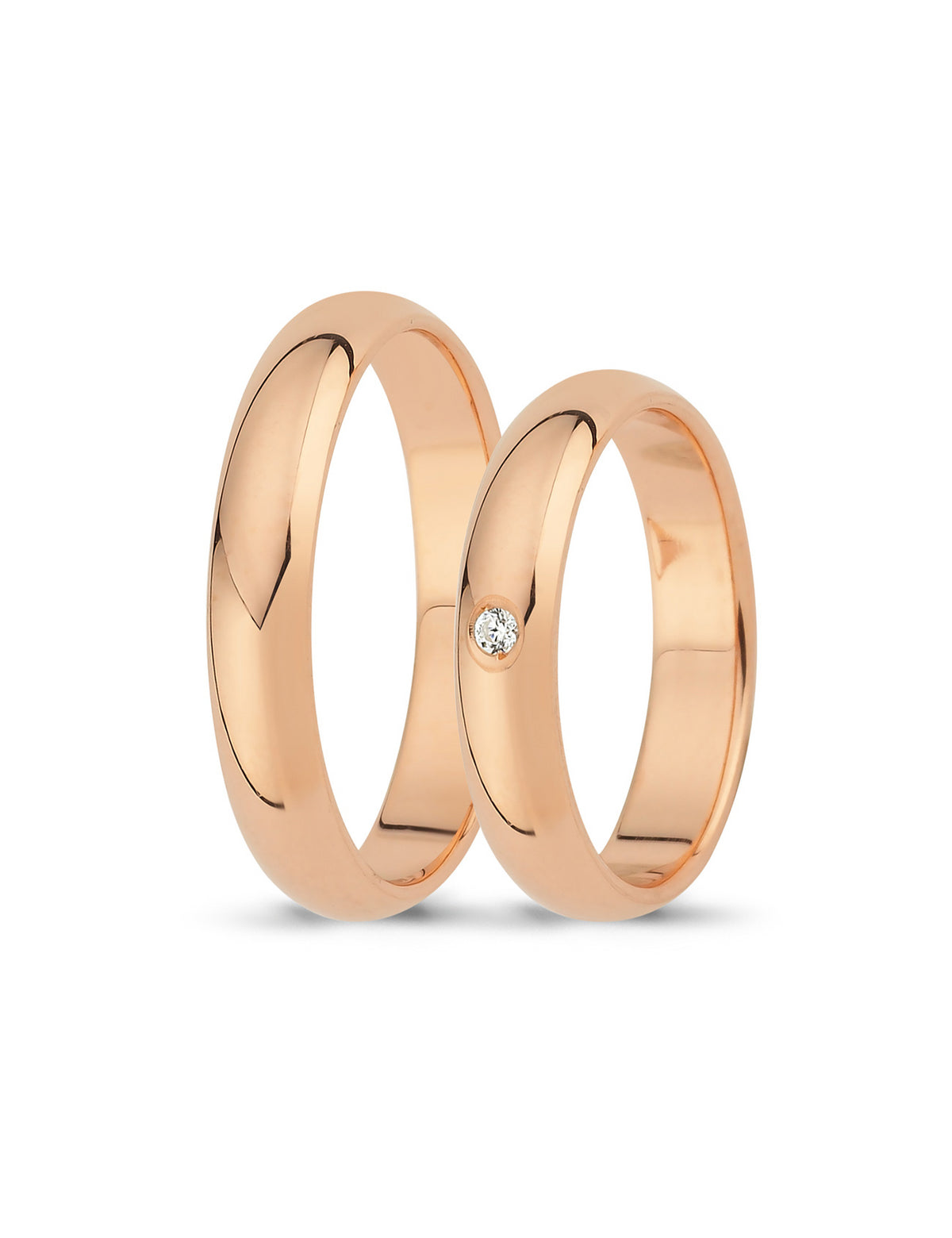 Pembe Altın Alyans 4mm