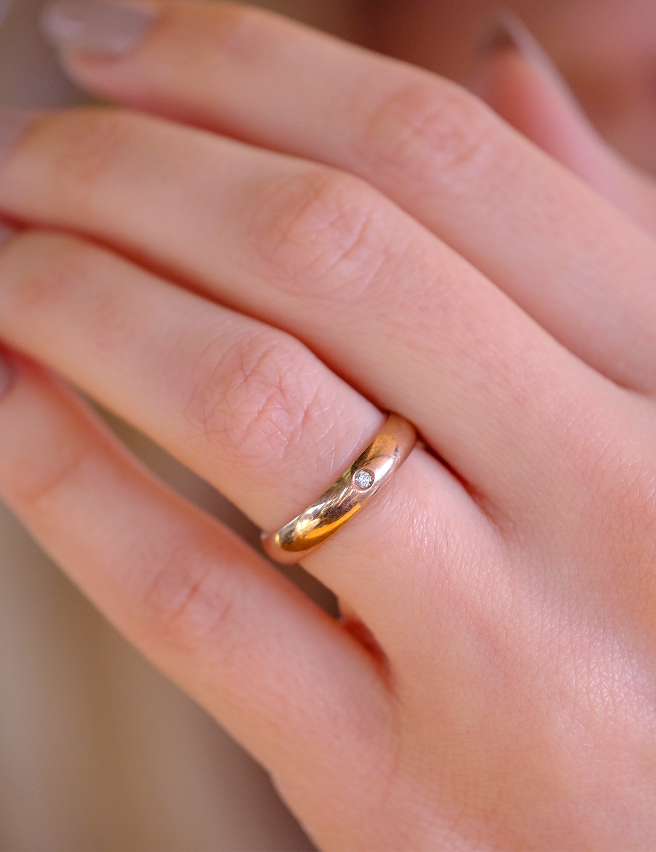 Pembe Altın Alyans 4mm Ürün ikincil görseli