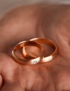 Pembe Altın Alyans 4mm