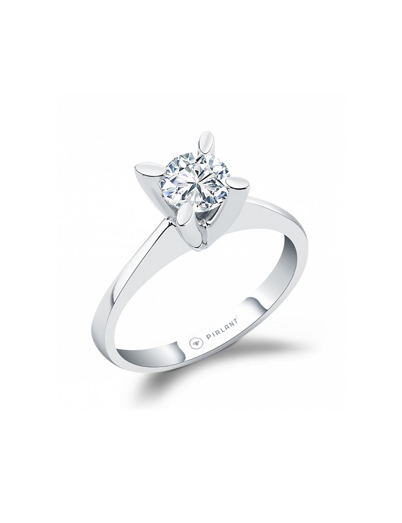 خاتم ألماس سوليتير بوزن 0.50 قيراط بتصميم V Ürün ana görseli