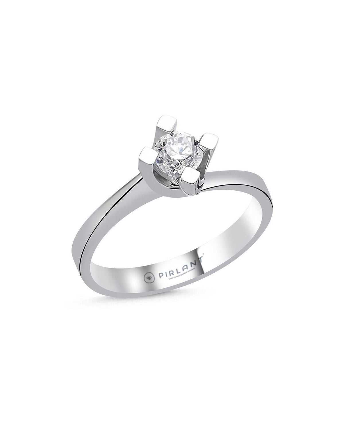 0,45 Karat Asimetrik Montür Tektaş Pırlanta Yüzük