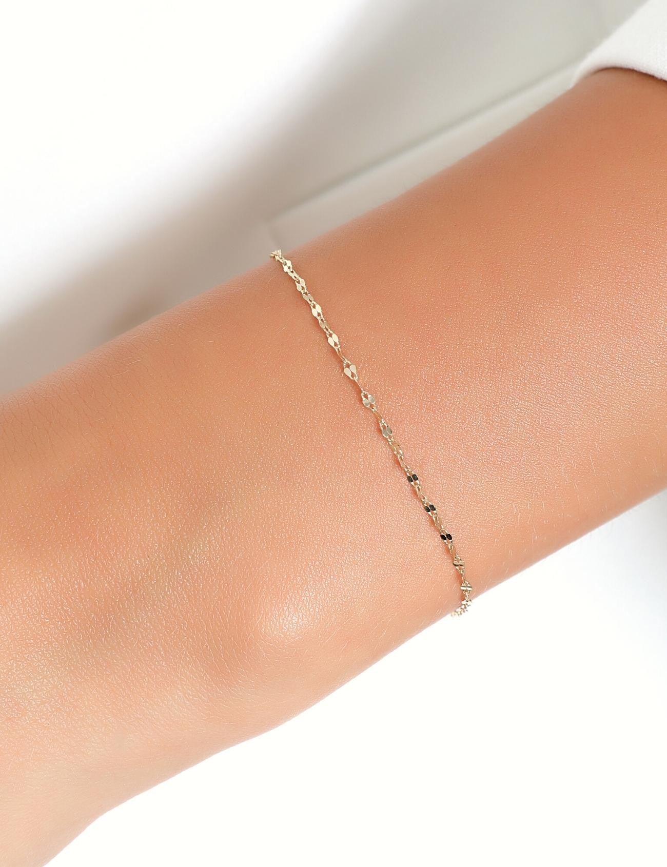 Zincir 14 Ayar Altın Bileklik Ürün ana görseli