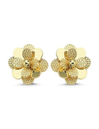 Yellow Flower Italian Gold Earrings