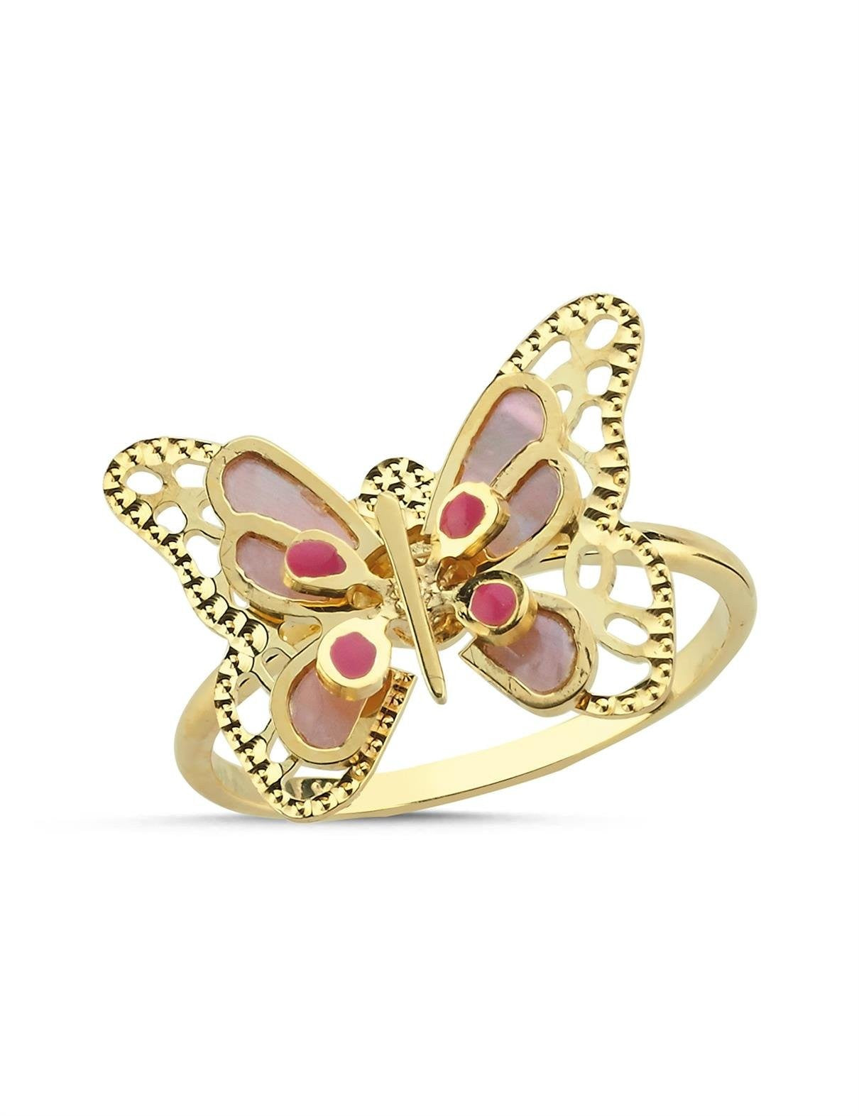 Modern Kelebek İtalyan Altın Yüzük Ürün ana görseli