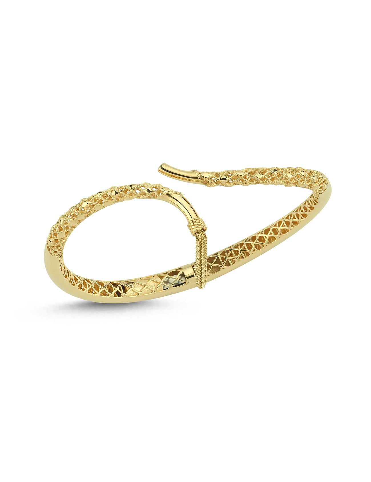 14 Ayar Tasarım Altın Kelepçe Bileklik