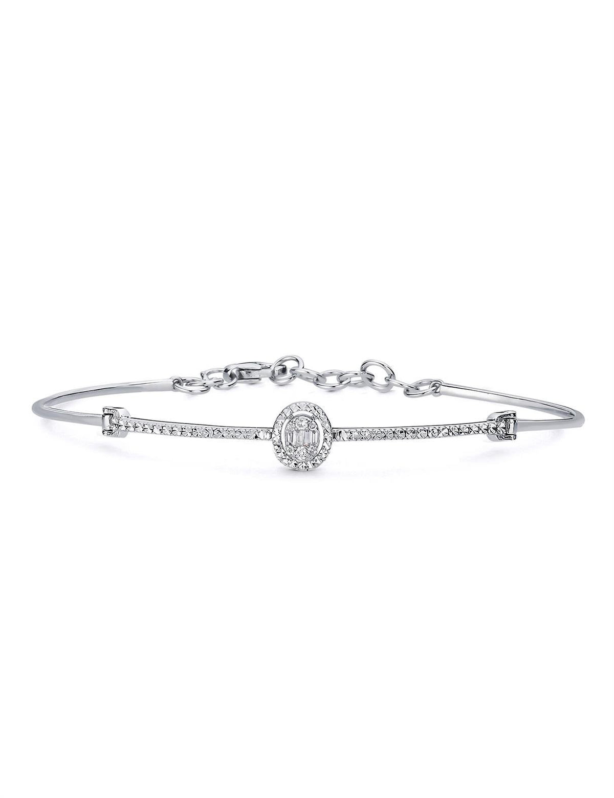 0,08 Karat Pırlanta Baget Bileklik