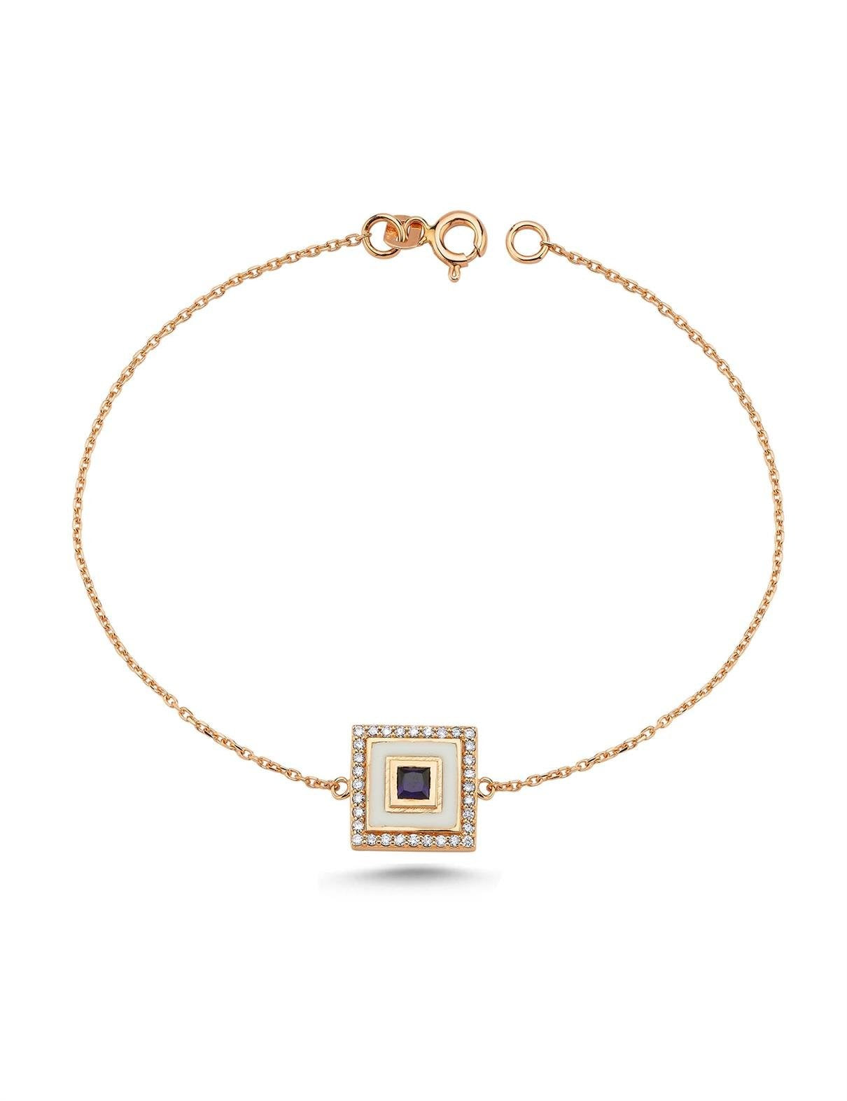 0,33 Karat Pırlantalı Safir Çeşm-i Mest Bileklik