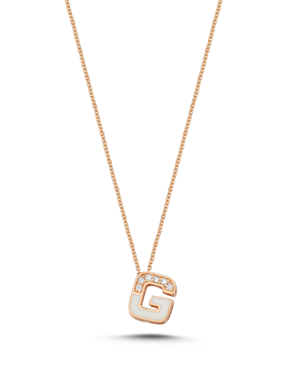 0,03 Karat Pırlantalı G Harf Kolye Ürün ana görseli