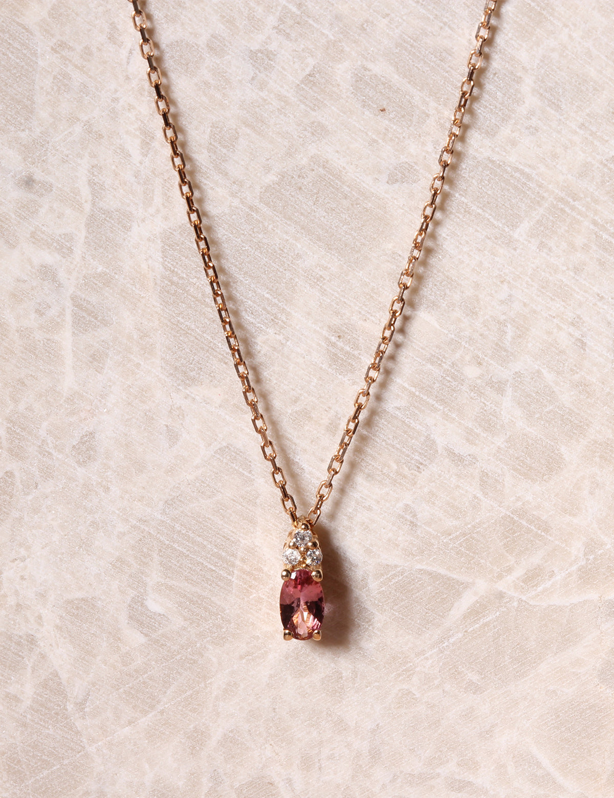 0,27 Karat Pırlantalı Turmalin Kolye