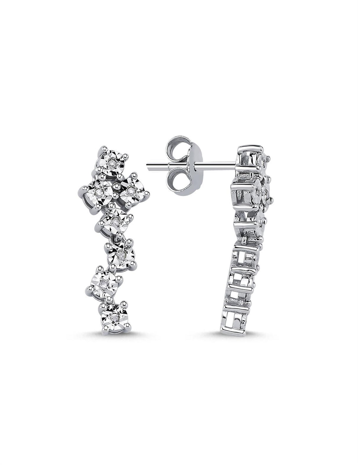 0,05 Karat Pırlantalı Küpe