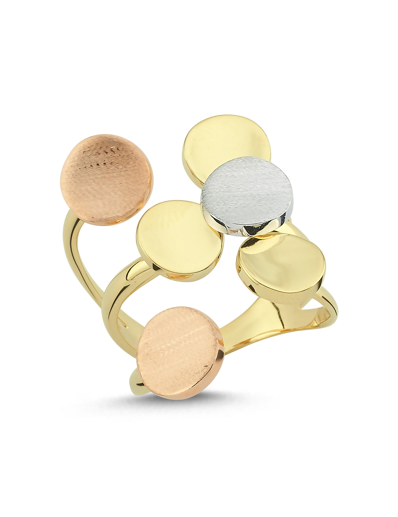 خاتم ذهبي بستة أزرار Ürün ana görseli