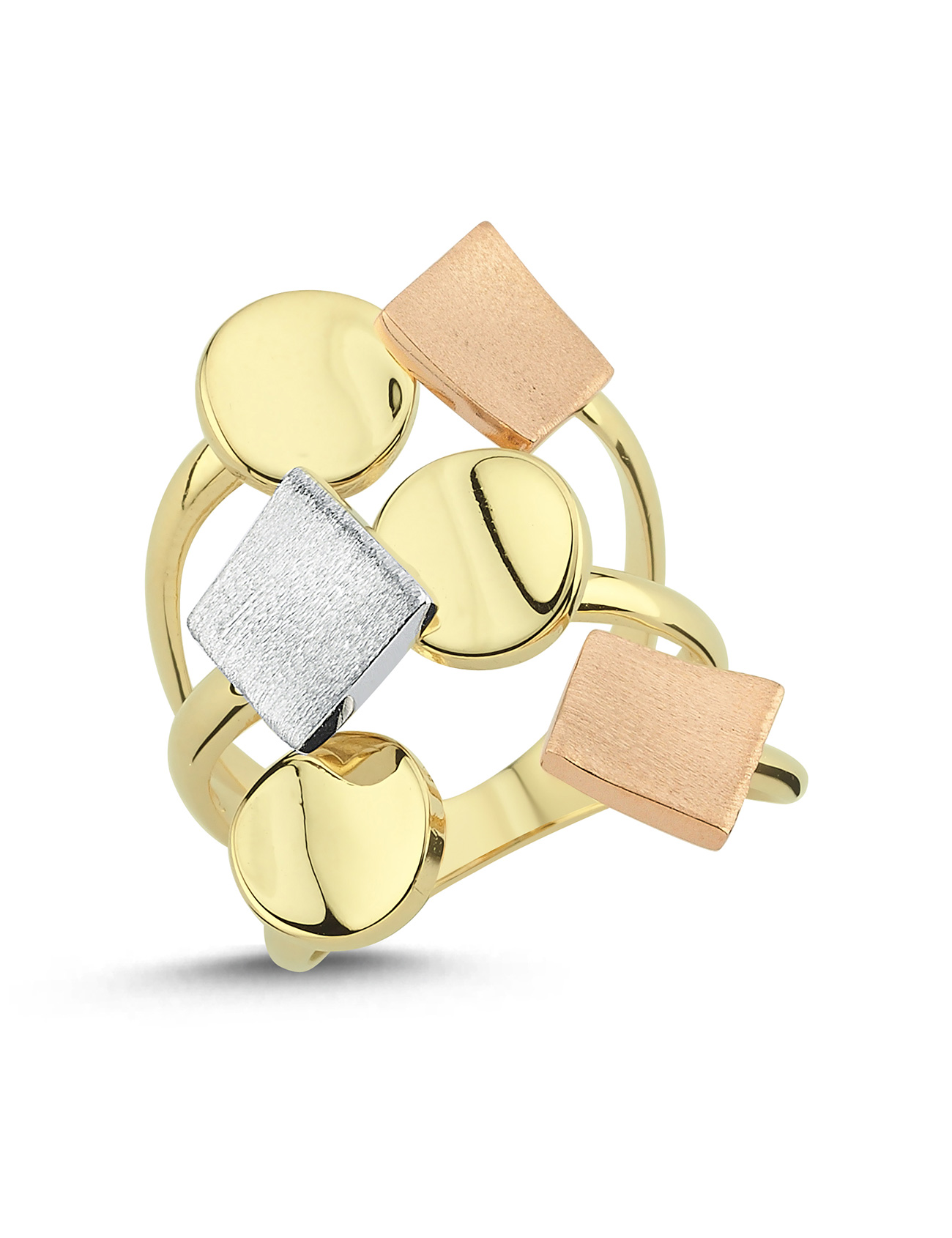 خاتم ذهبي بستة نقوش Ürün ana görseli