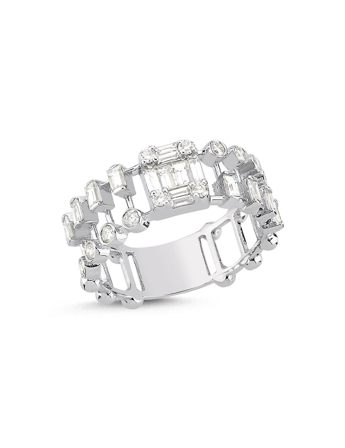 0,78 Karat Pırlantalı Baget Yüzük