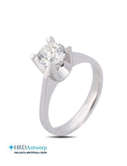 HRD Sertifikalı 1,00 Karat Badem Montür Tektaş Pırlanta Tektaş Yüzük