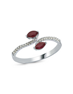 0,43 Karat Pırlantalı Yakut Yüzük