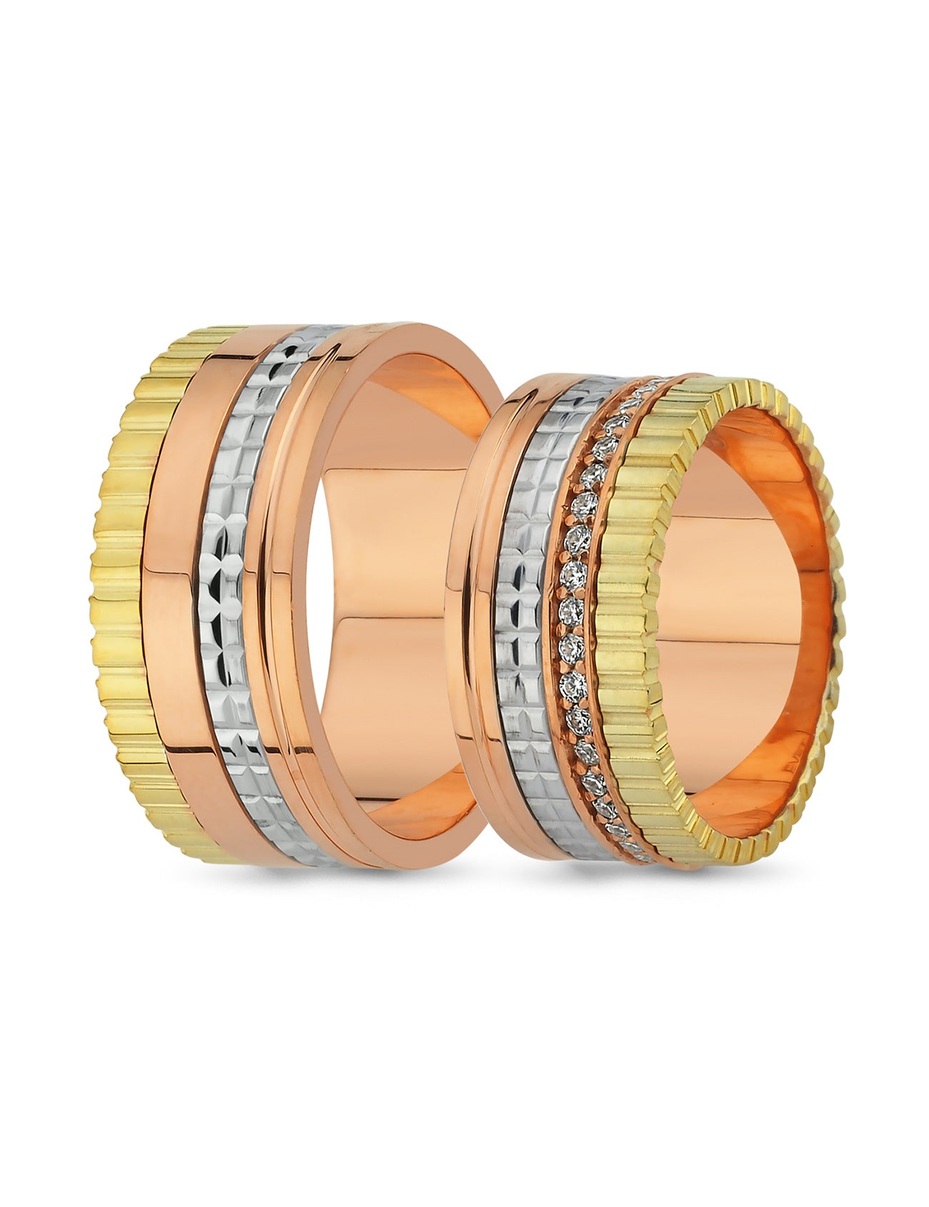 Üç Renkli Alyans 9mm