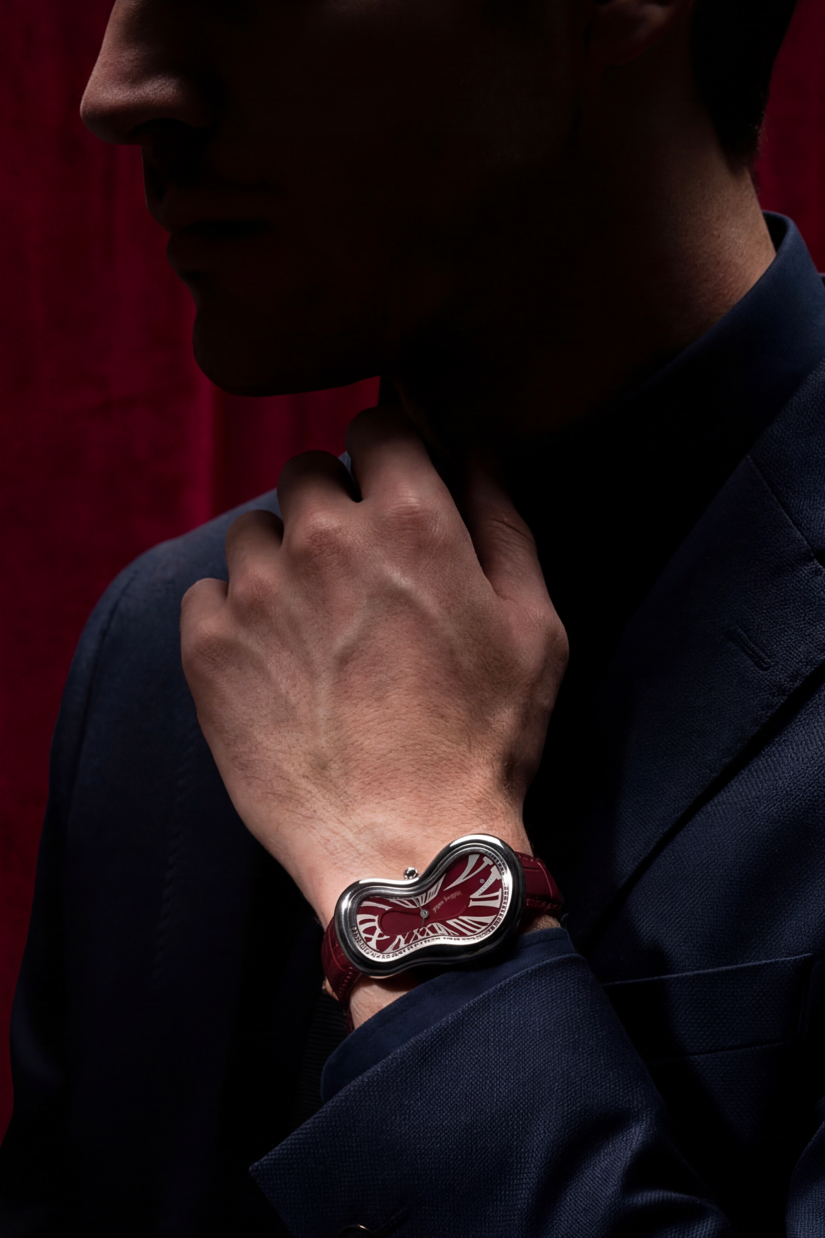 EXAEQUO EX0001.0006 Classic Melting Stainless Steel 316L Italian Burgundy Unisex Kol Saati