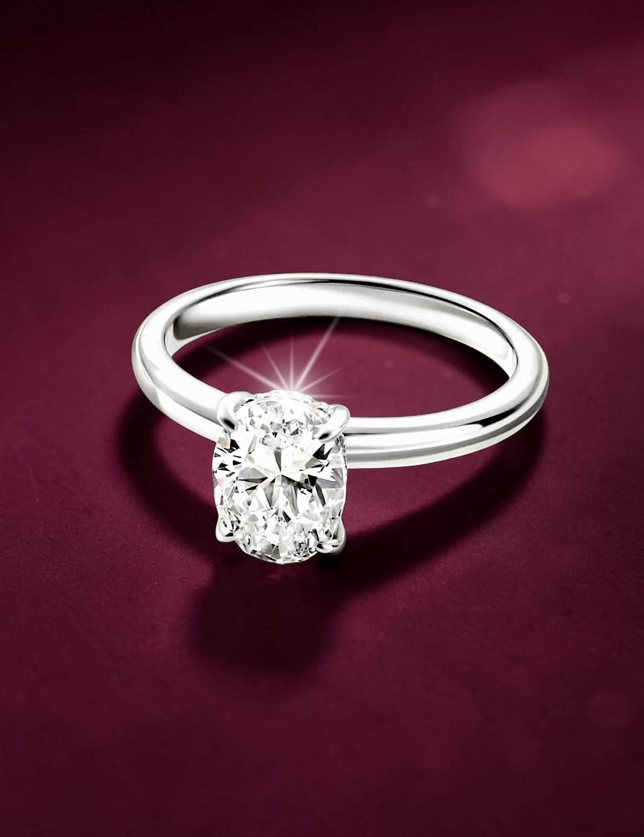 Şık 0,90 Karat Pırlanta Taşlı Oval Tektaş Yüzük | Pırlant Main image