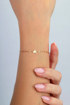 Kalpli Boomerang Altın Bileklik