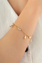 Pembe Sedefli Altın Bileklik