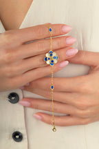 Beyaz Sedefli Mineli Altın Bileklik