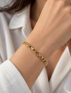 NARİN KOLEKİSYONU 14 AYAR ALTIN BALIKSIRTI KALIN ESNEK BİLEKLİK