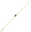 Double-Sided Green and White Mother-of-Pearl Drop Gold Bracelet