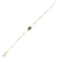 Çift Taraflı Mavi Beyaz Sedefli Damla Altın Bileklik