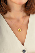 İtalyan Tasarım Çiçek Altın Kolye