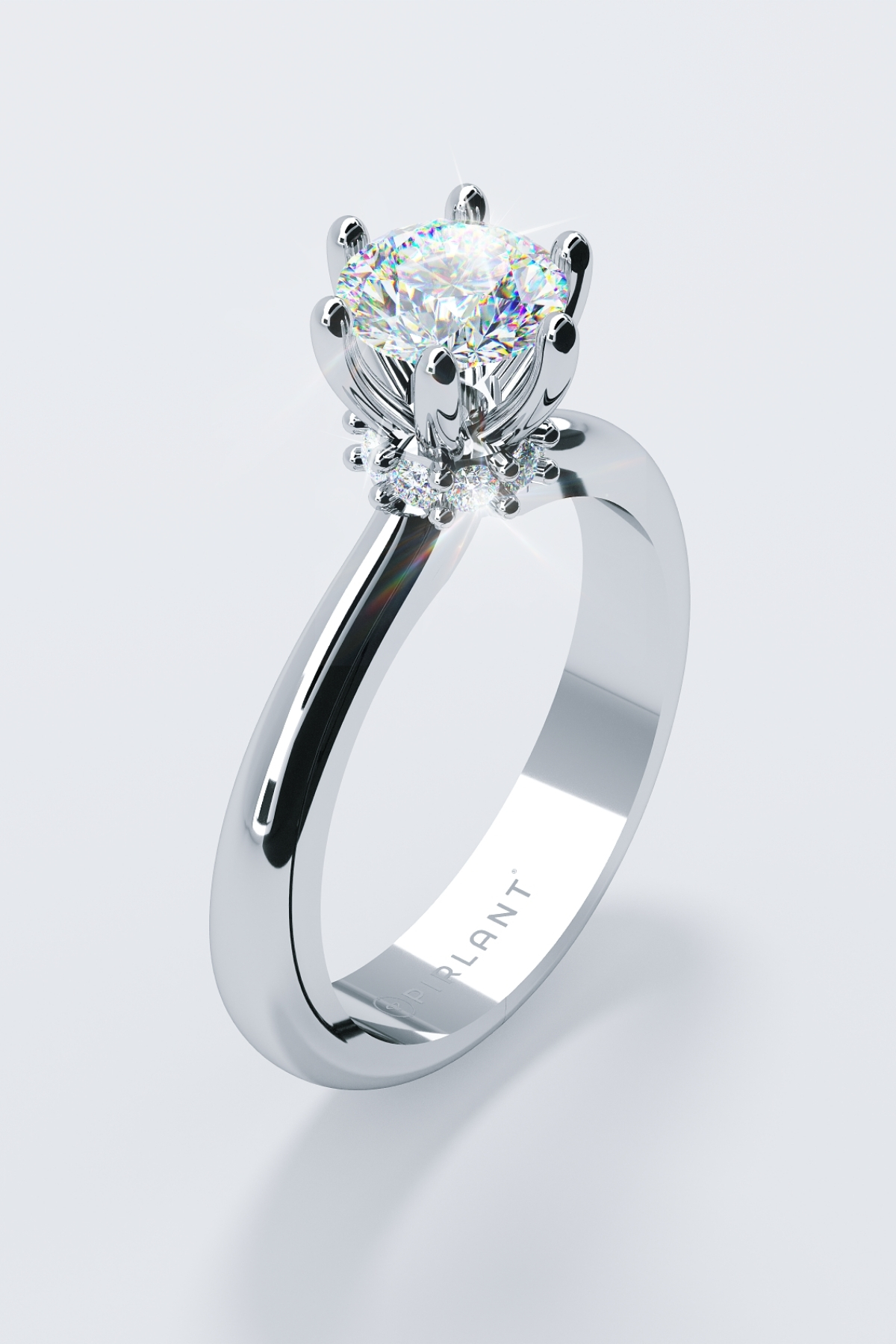 خاتم ألماس سوليتير بإطار عيار 1.16 قيراط Ürün ana görseli