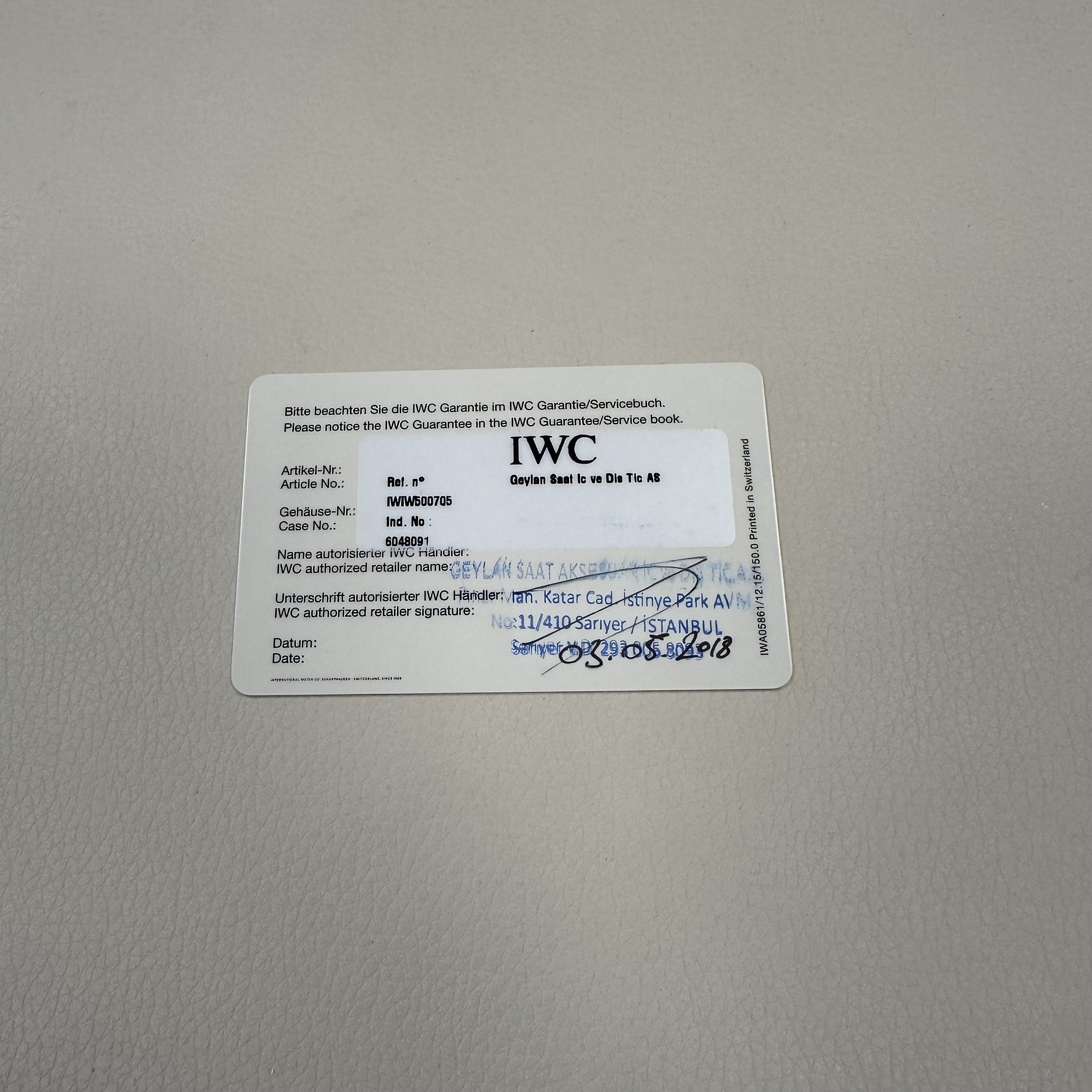 IWC IW500705 Portuguese Sevendays Erkek Saati