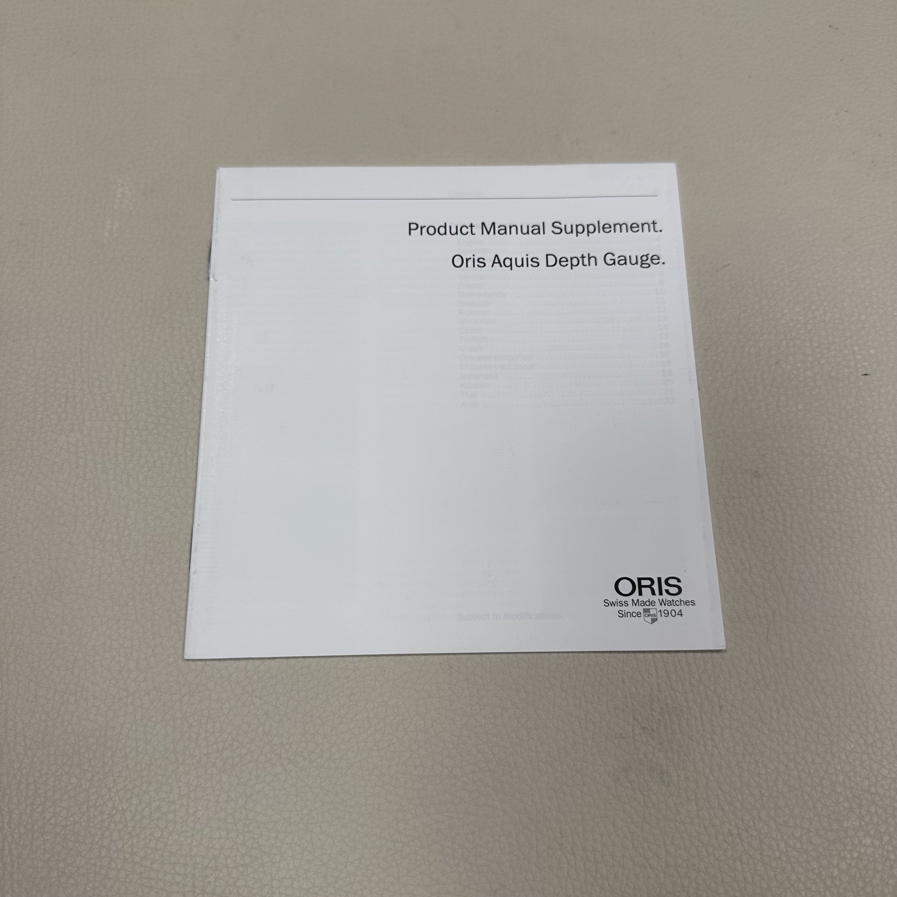 ORIS 733 7675 4154 -Set MB Diving Aquis Depth Gauge Erkek Saati