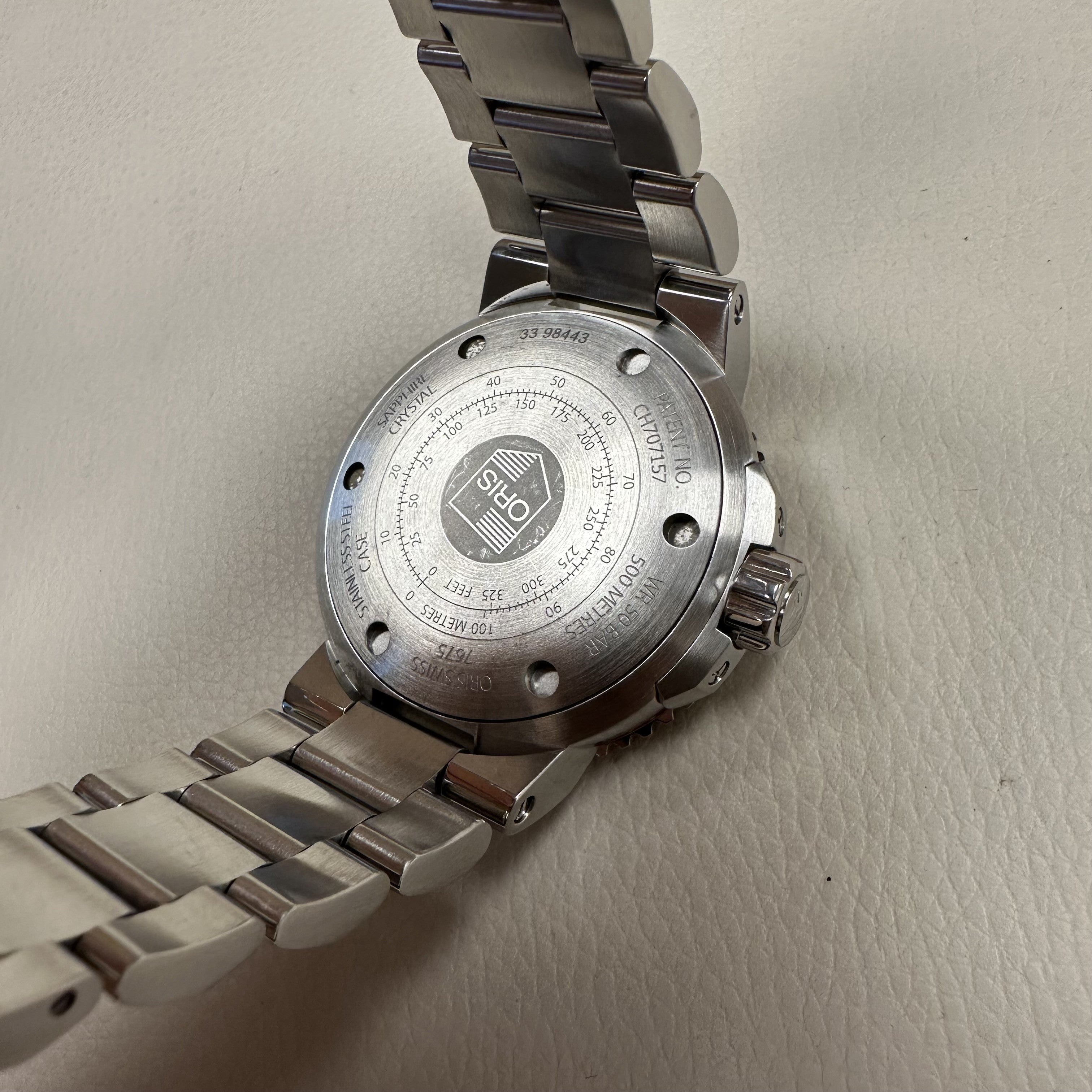 ORIS 733 7675 4154 -Set MB Diving Aquis Depth Gauge Erkek Saati