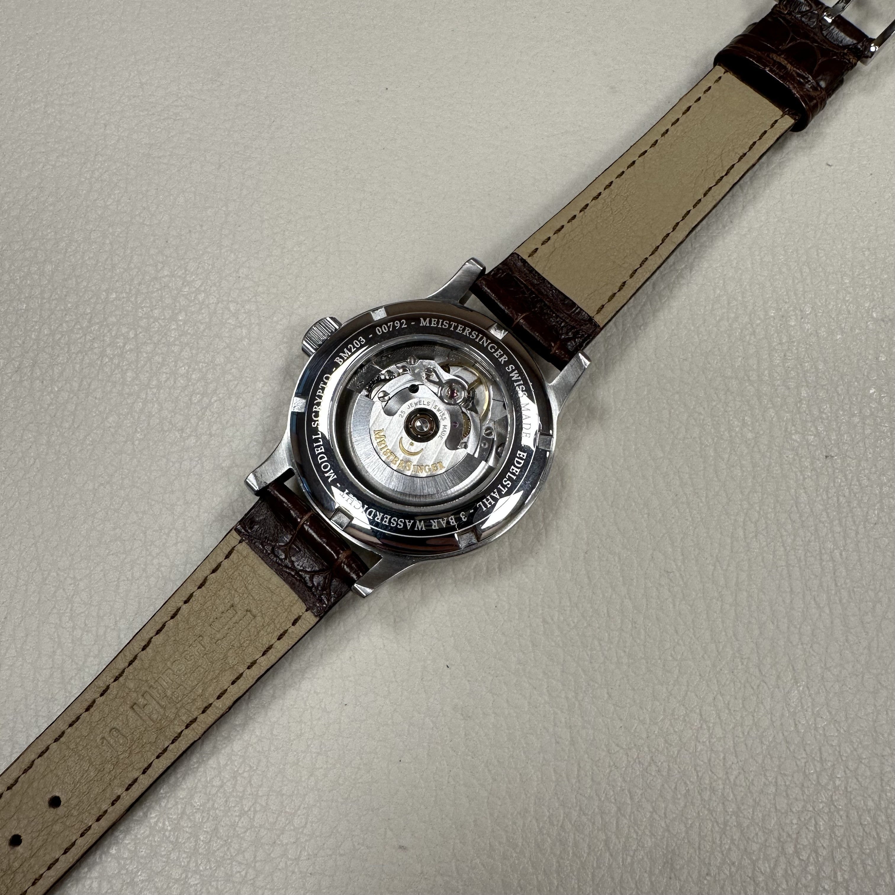 MEISTERSINGER BM203 Scyripto Automatic Erkek Saati