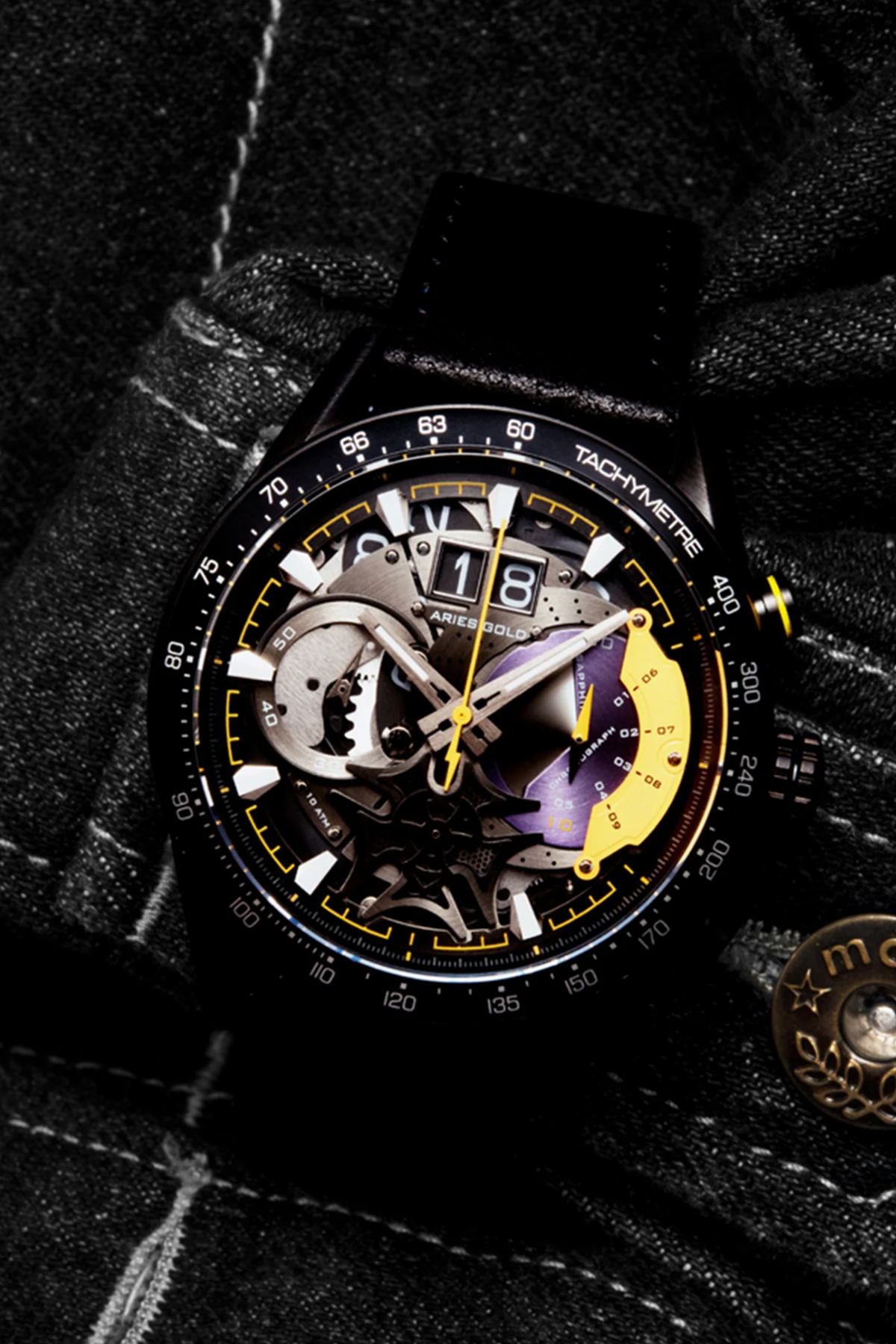 ARIES GOLD G 7008 BK-YW Erkek Kol Saati Secondary image