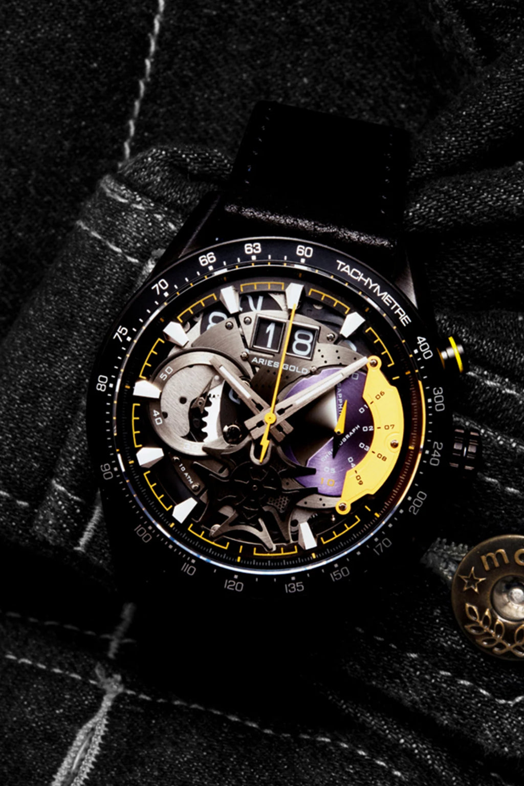 ARIES GOLD G 7008 BK-YW Erkek Kol Saati