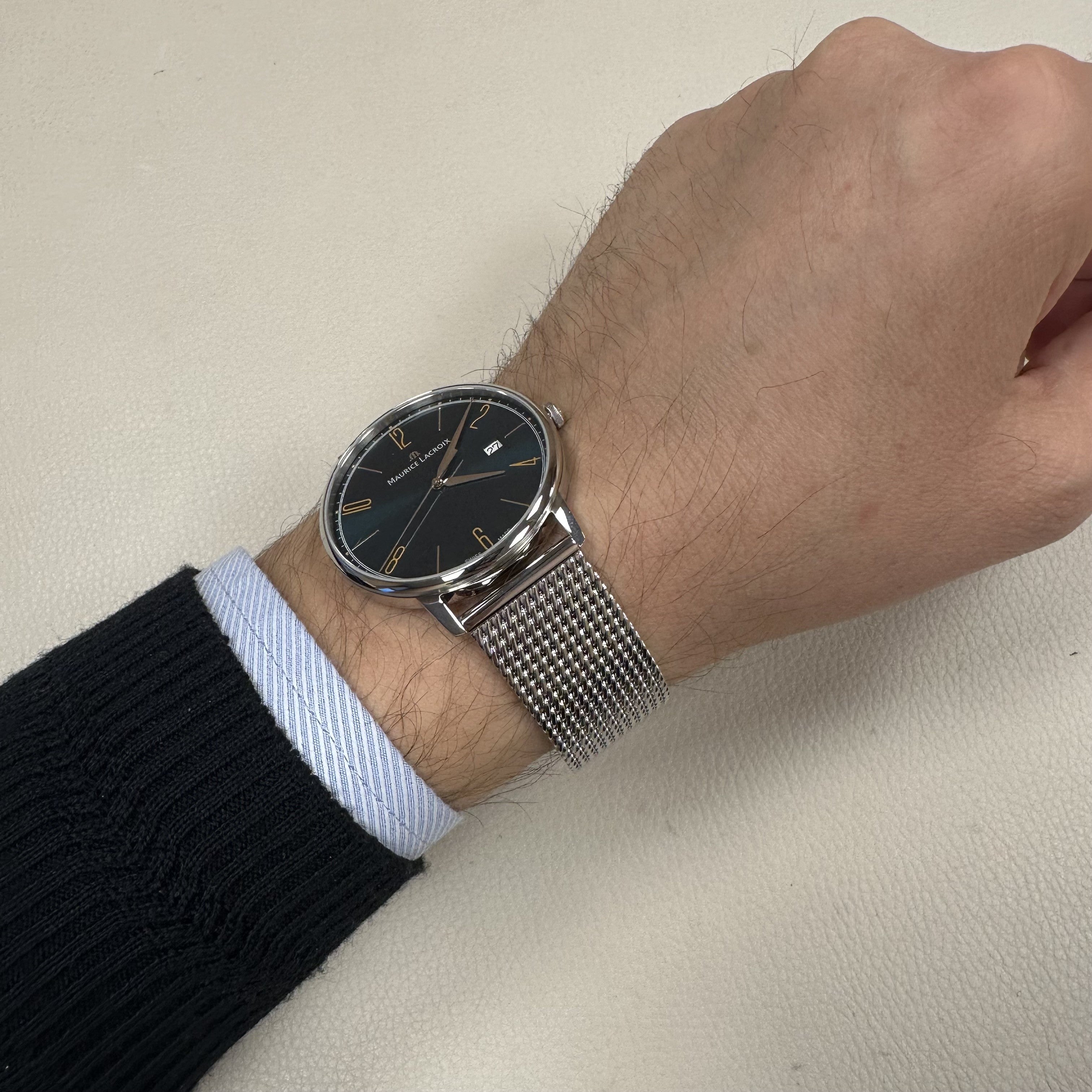 M.LACROIX ML-EL1118SS006620-1 Eliros Quartz Erkek Saati – Pırlant