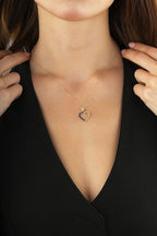 14 Ayar Zirkon Taşlı Kalp Altın Kolye