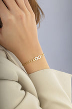 14 Ayar Sonsuzluk Zincir Altın Bileklik