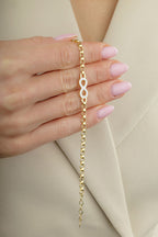 14 Ayar Sonsuzluk Zincir Altın Bileklik