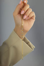 14 Ayar Altın Gümüş Rose Renk Bileklik