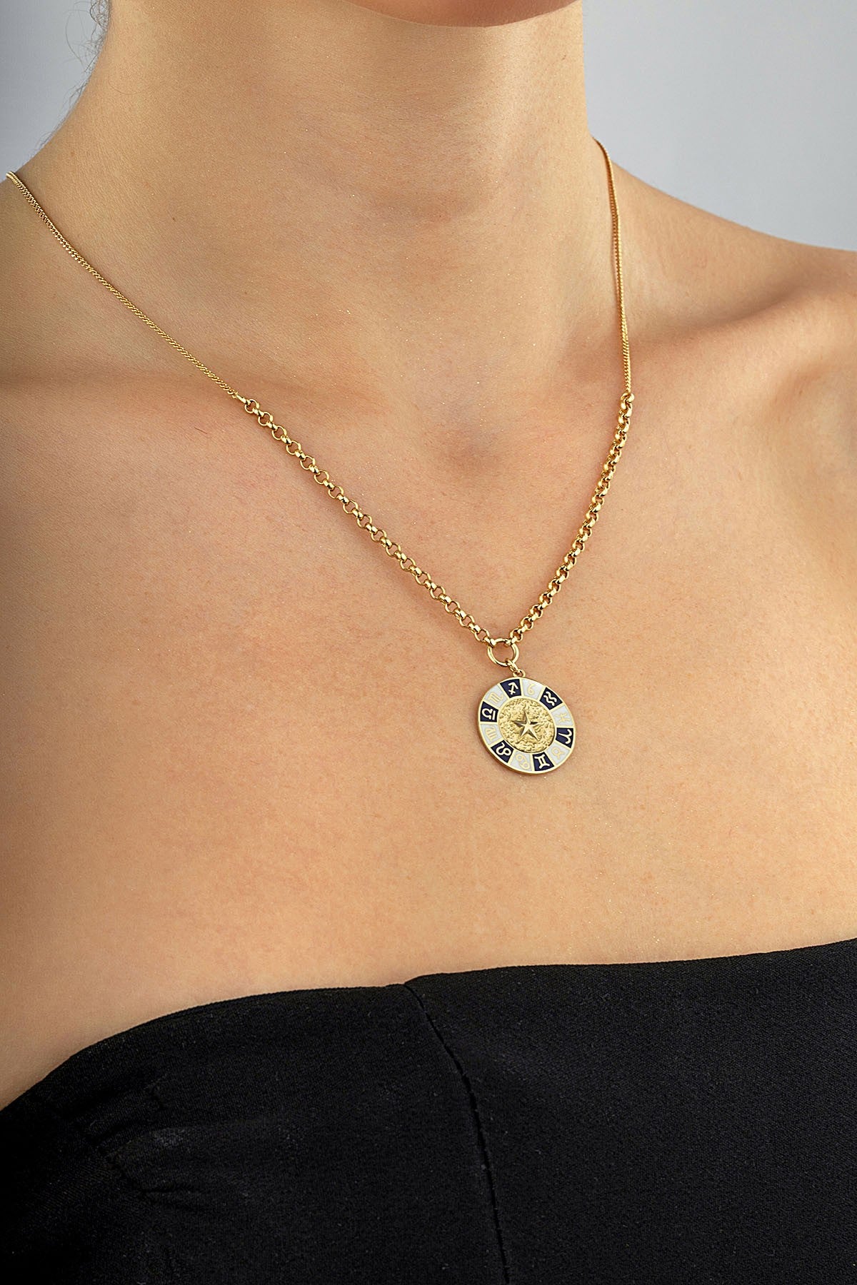 14 Ayar Burçlar Altın Kolye