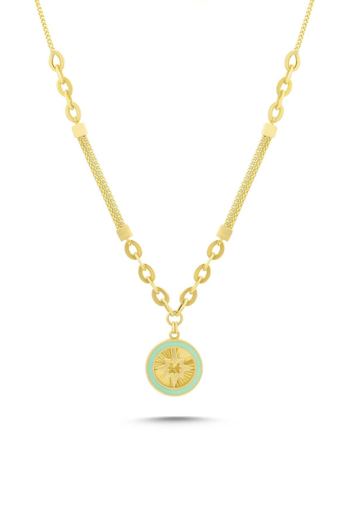 14 Ayar Mineli Altın Kolye