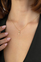 14 Ayar Taşlı Altın Kolye