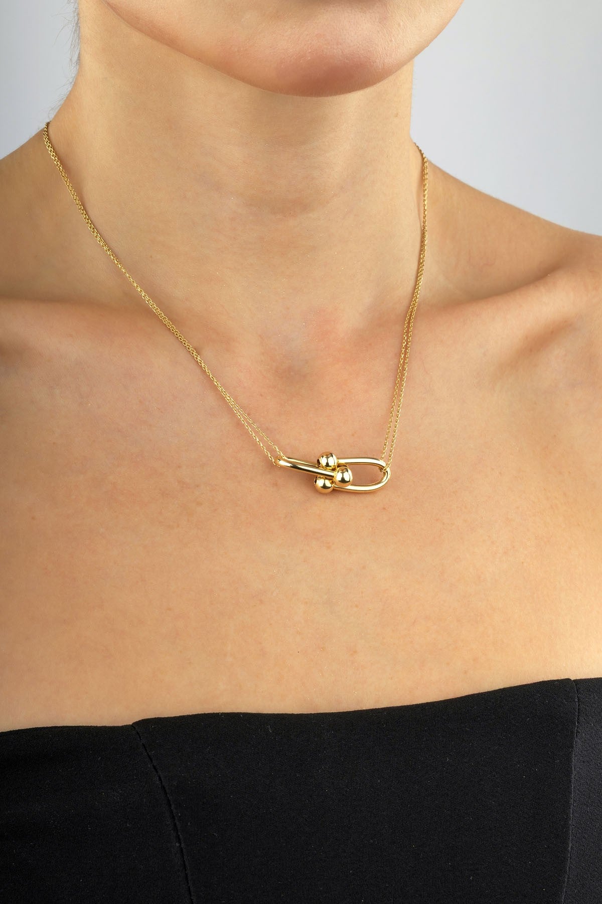 14 Ayar Geçmeli Altın Kolye Ürün ikincil görseli