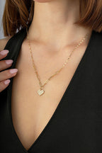 14 Ayar Kalpli Ataç Altın Kolye