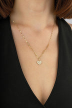 14 Ayar Kalpli Ataç Altın Kolye