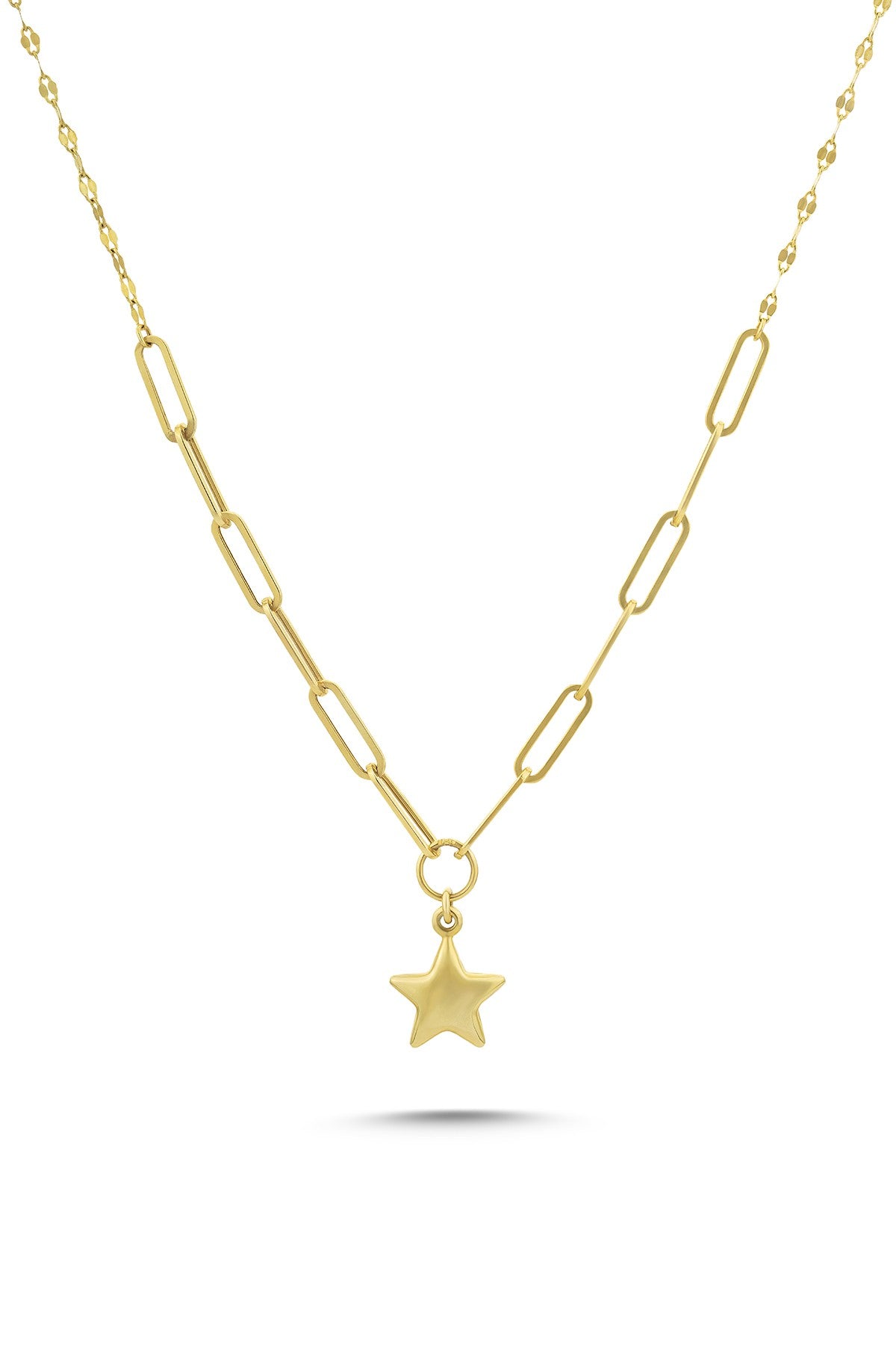 14 Ayar Ataçlı Yıldız Altın Kolye