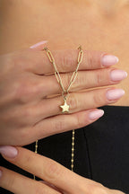 14 Ayar Ataçlı Yıldız Altın Kolye