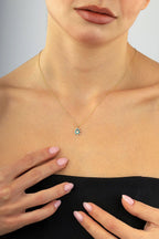 14 Ayar Taşlı Mineli Altın Kolye